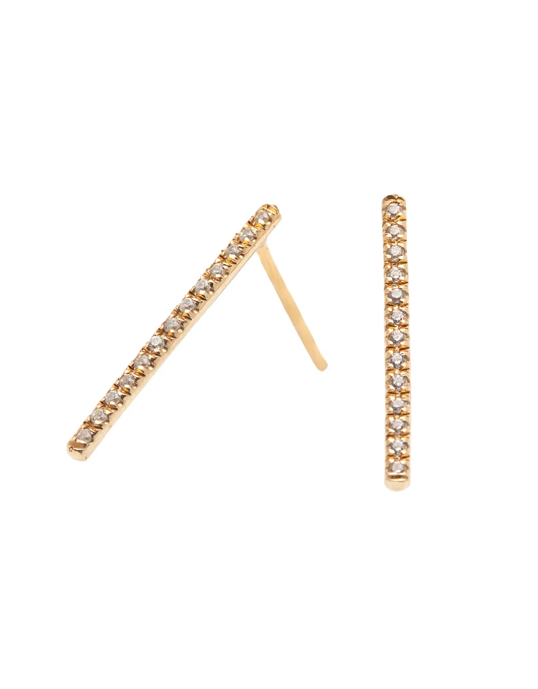 Long Line Diamond Earrings