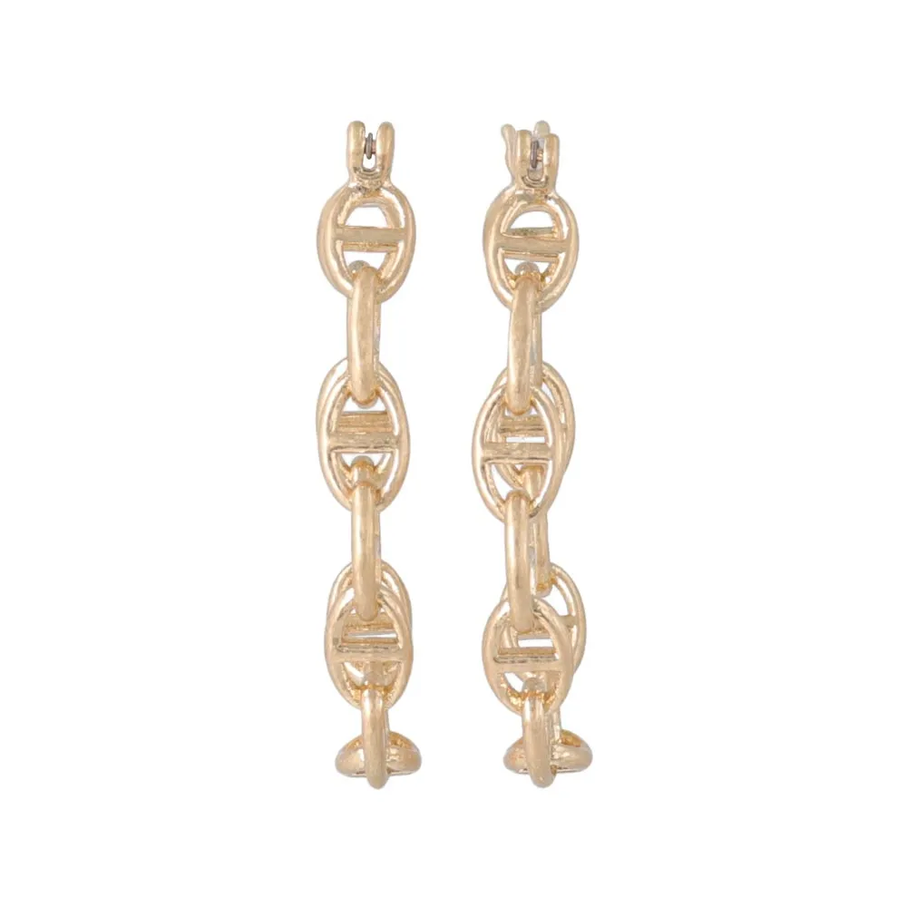 Mariner Chain Hoop Earrings