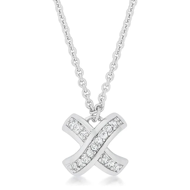 Monya Timeless Criss Cross Pendant Necklace | 1ct