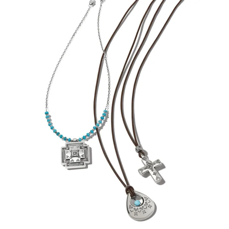 Mosaic Paseo Bead Cross Necklace