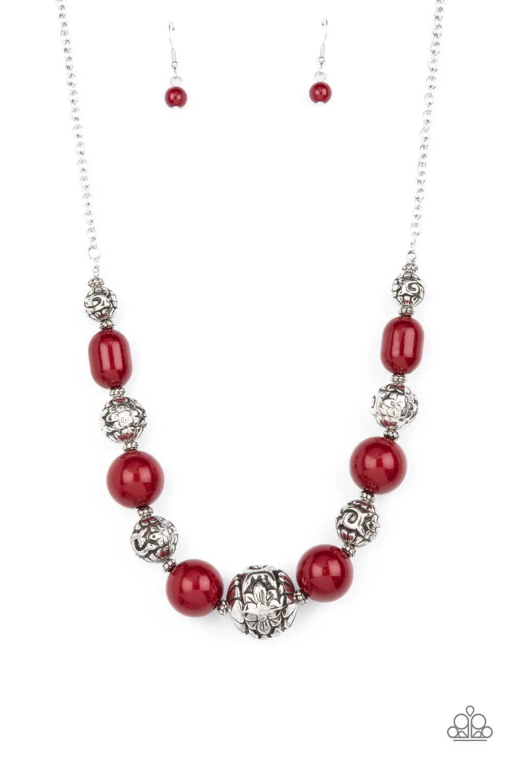 Necklaces Girl Meets Garden - Red N2240