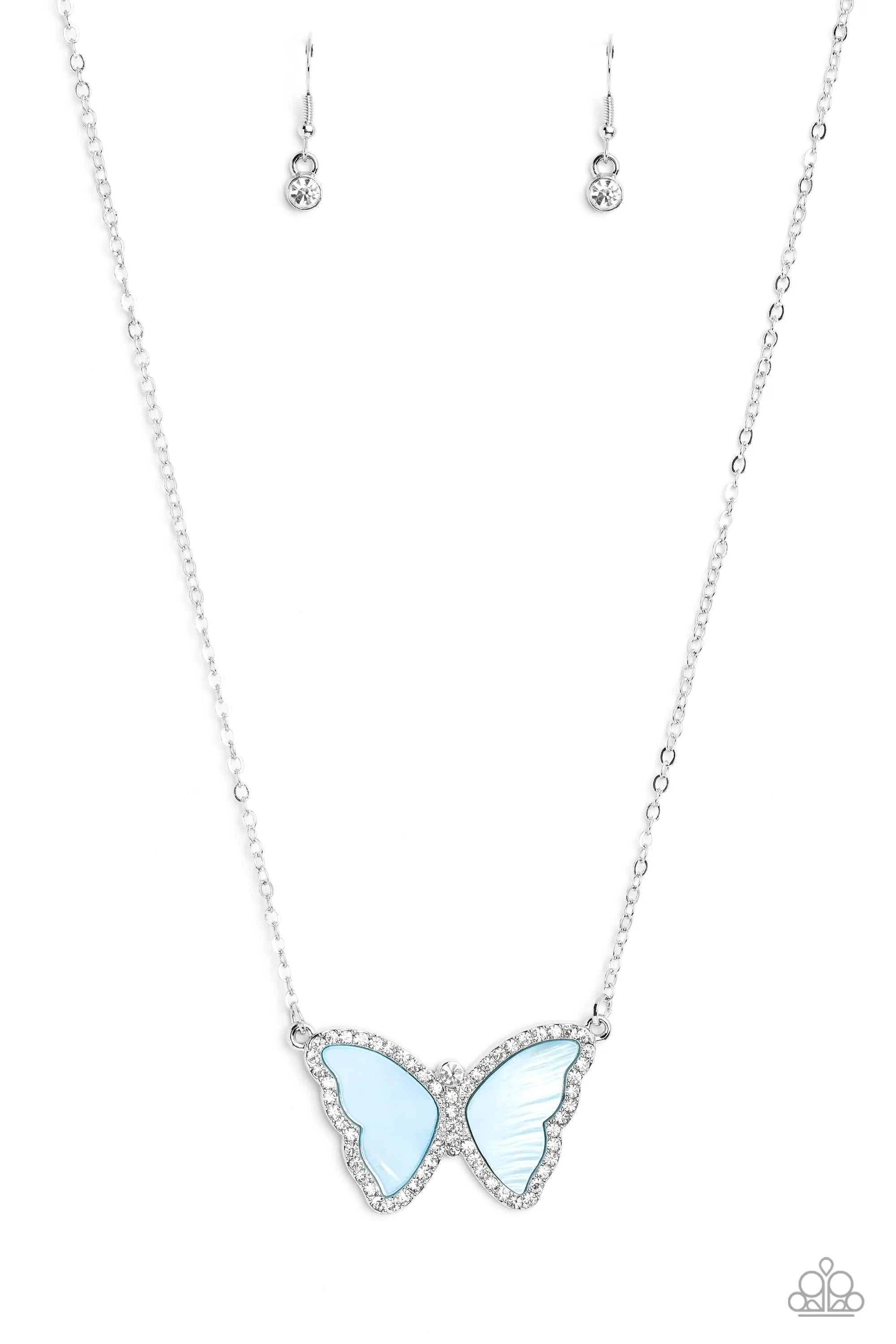 Necklaces SHELL-bound - Blue N2419 Butterflies