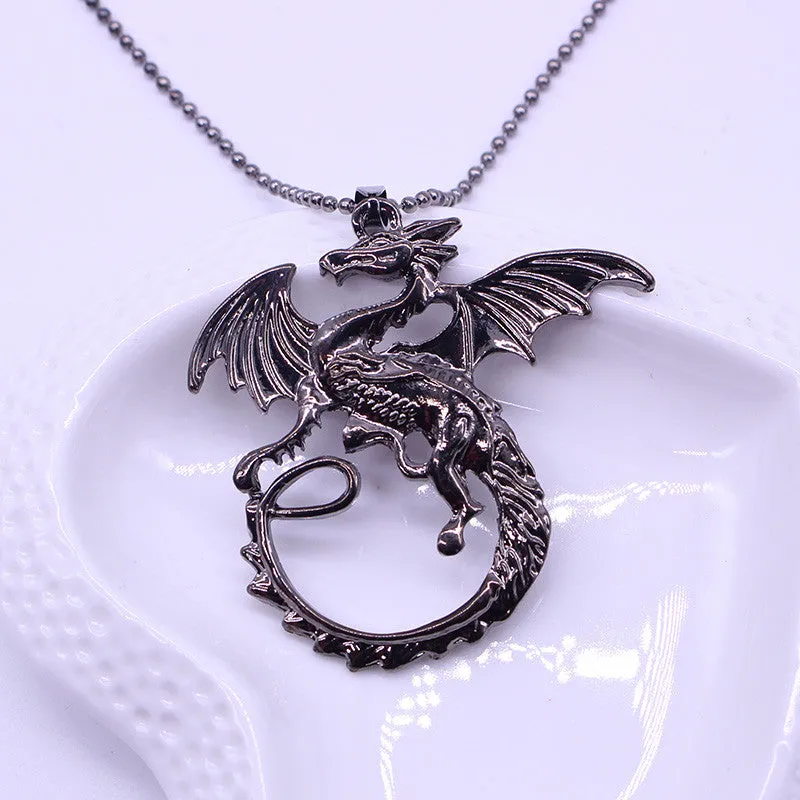 New Arrival Jewelry High quality Song Of Ice And Fire Necklace Game Of Thrones Necklace Targaryen Dragon Badge Necklace