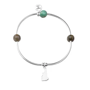 New Hampshire | Bangle Charm Bracelet | African Turquoise - Prosperity