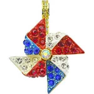 Patriotic Pinwheel Magnetic Enhancer (Goldtone)