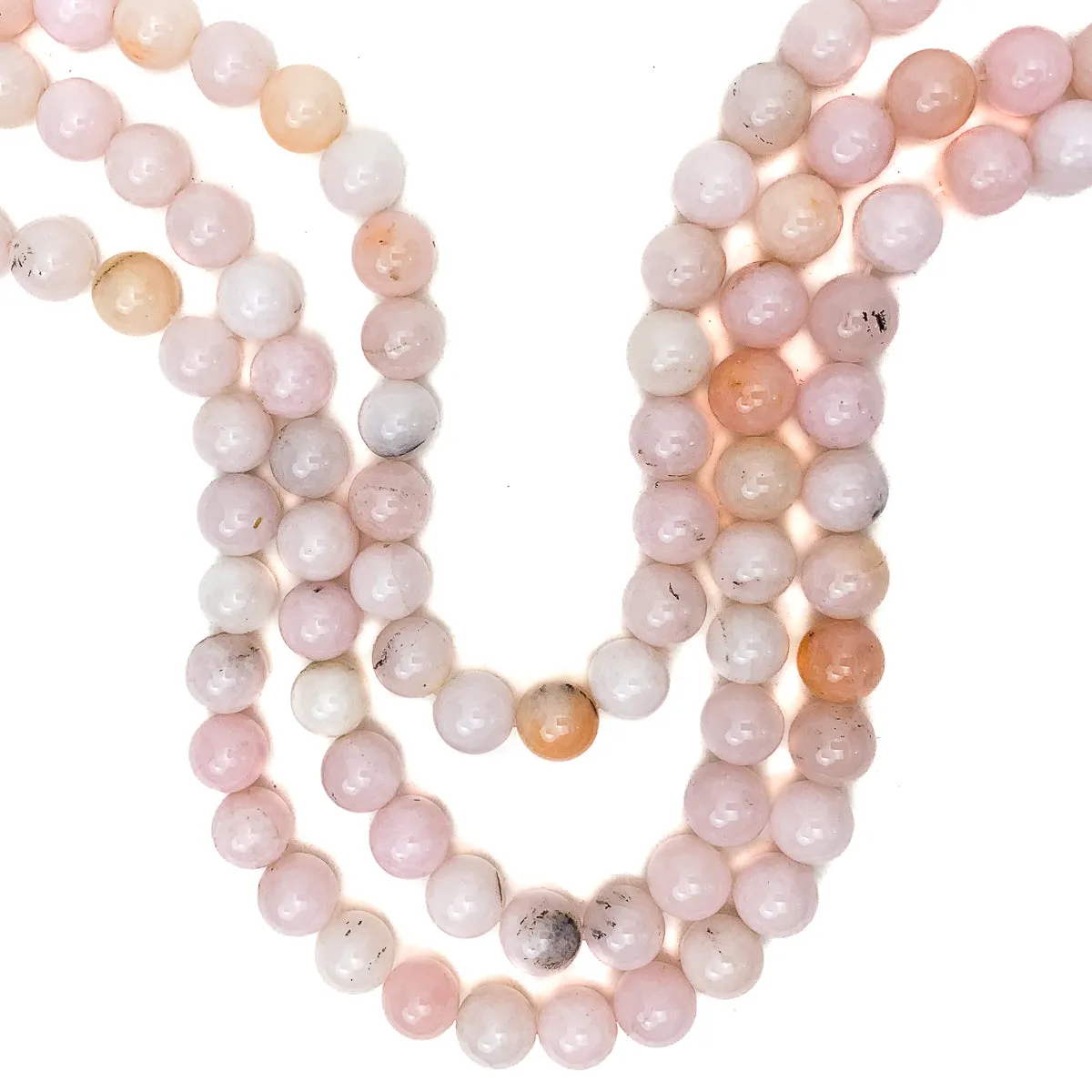 Pink Opal 12mm Smooth Rounds Bead Strand