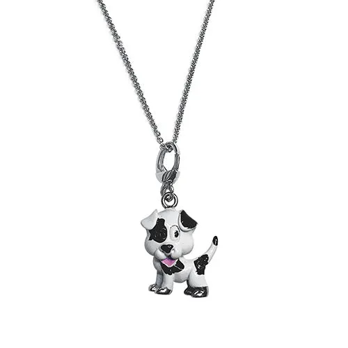 Playful Puppy Dog Sterling Silver Charm