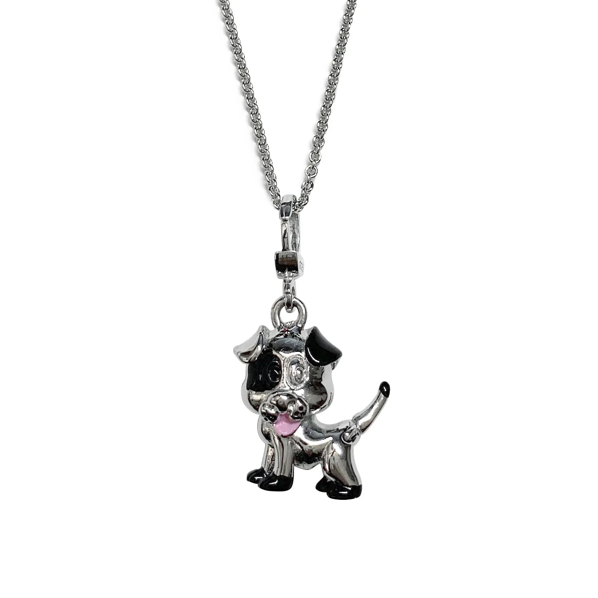 Playful Puppy Dog Sterling Silver Charm