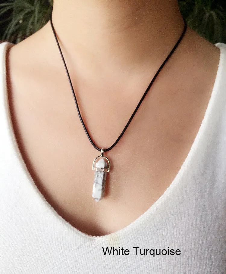 Quartz necklaces Pendant Necklace women jewelry accessories chain with crystal agate necklace