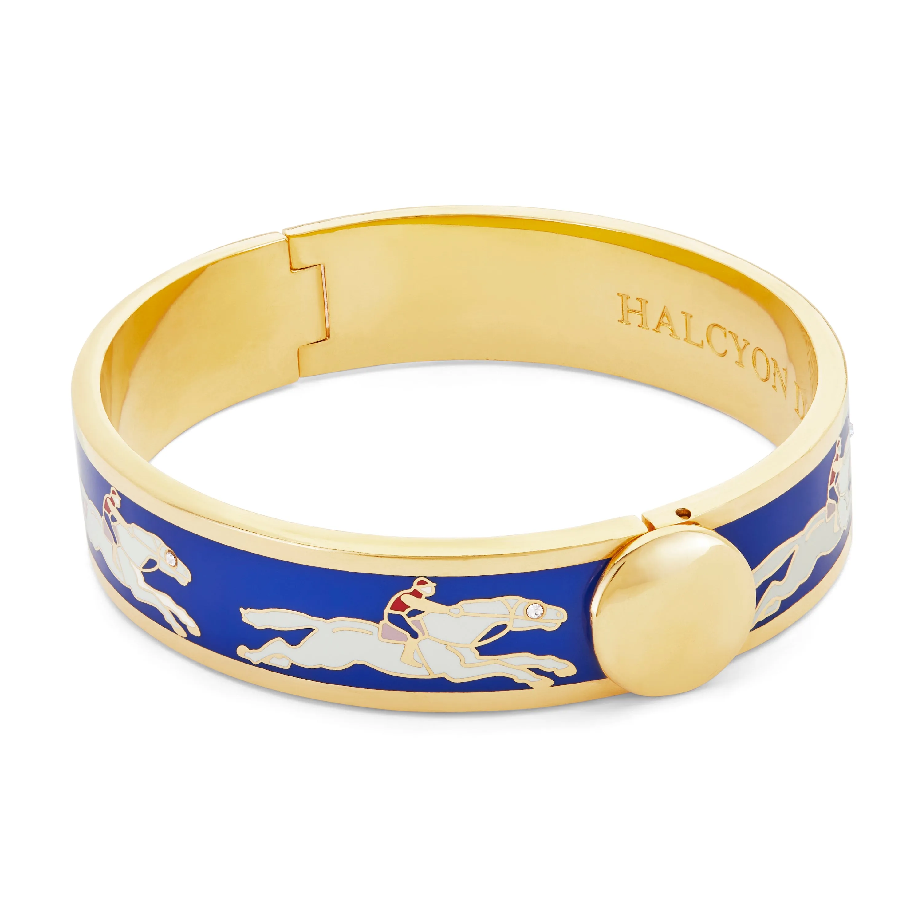 Race Horse Cobalt & Cream Bangle