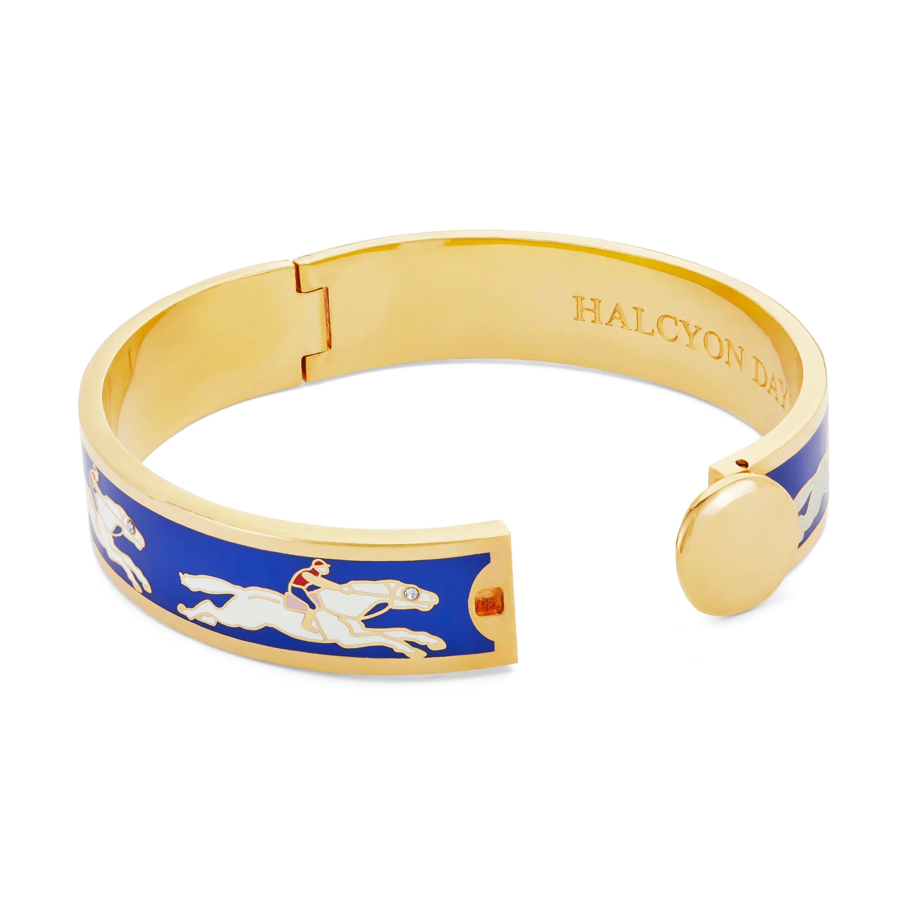 Race Horse Cobalt & Cream Bangle