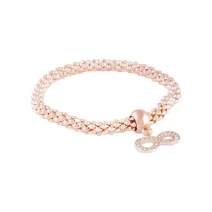 Rose Gold Diamante Charm Bracelet