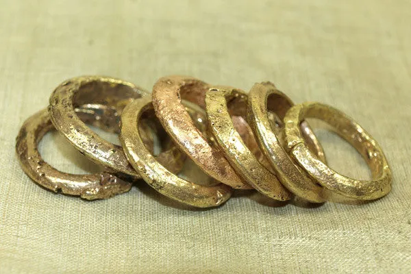 Rustic and Shiny Nigerian Brass Ring