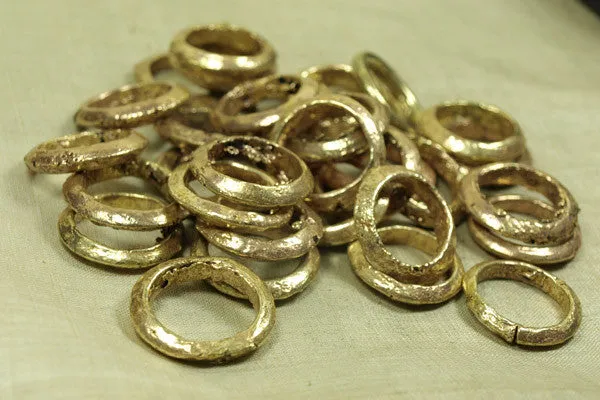 Rustic and Shiny Nigerian Brass Ring