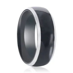 SALEEN | Black Titanium Ring Polished Finish