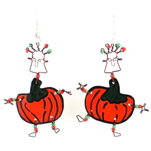 Set of 10 Dancing Girl Pumpkin Earrings Creative Alternatives