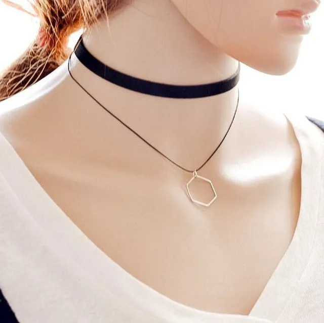 sexy hollow flower chokers necklace