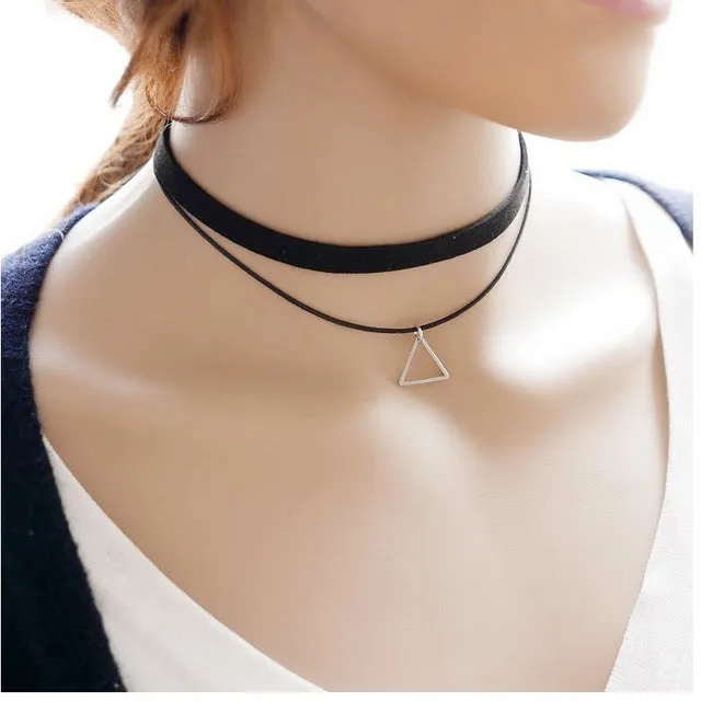 sexy hollow flower chokers necklace