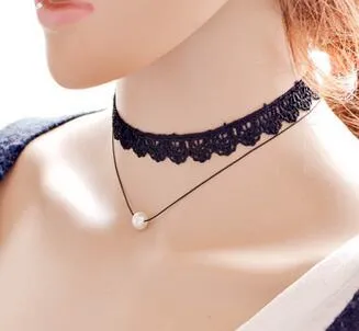 sexy hollow flower chokers necklace