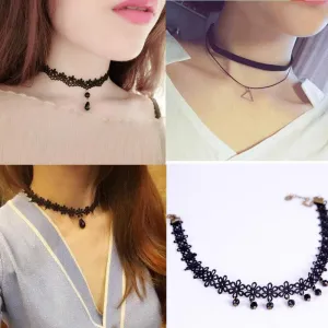 sexy hollow flower chokers necklace