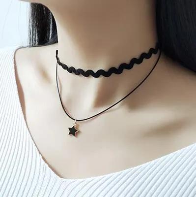 sexy hollow flower chokers necklace