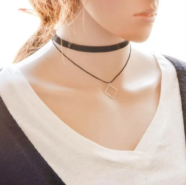 sexy hollow flower chokers necklace