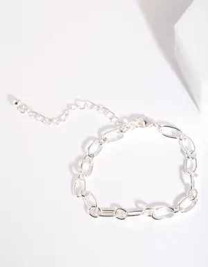 Silver Open Link Bracelet