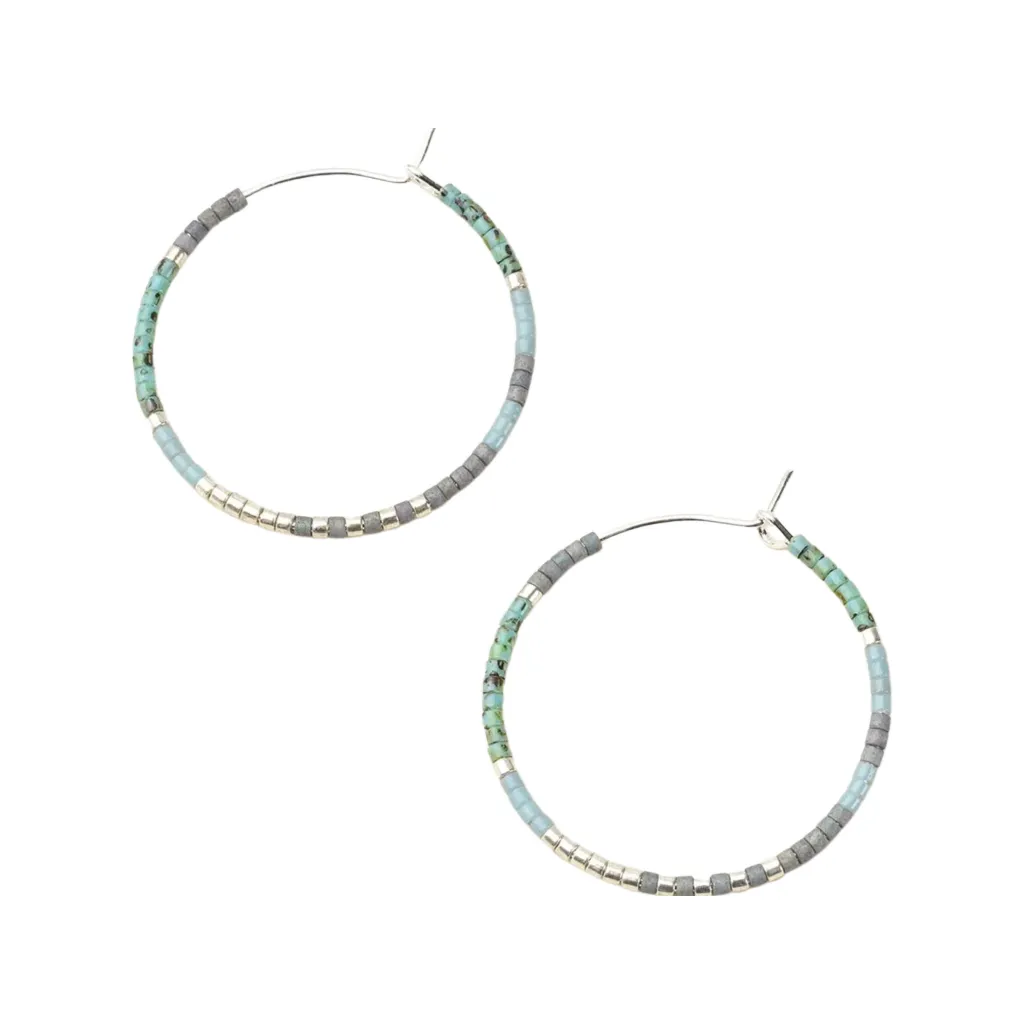 Small Miyuki Chromacolor Hoop Earring