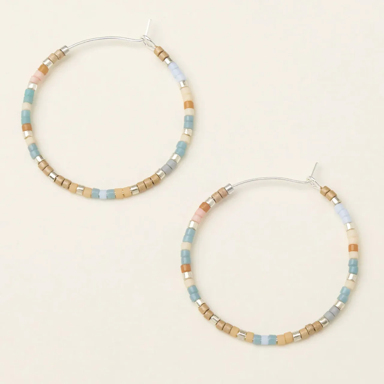 Small Miyuki Chromacolor Hoop Earring