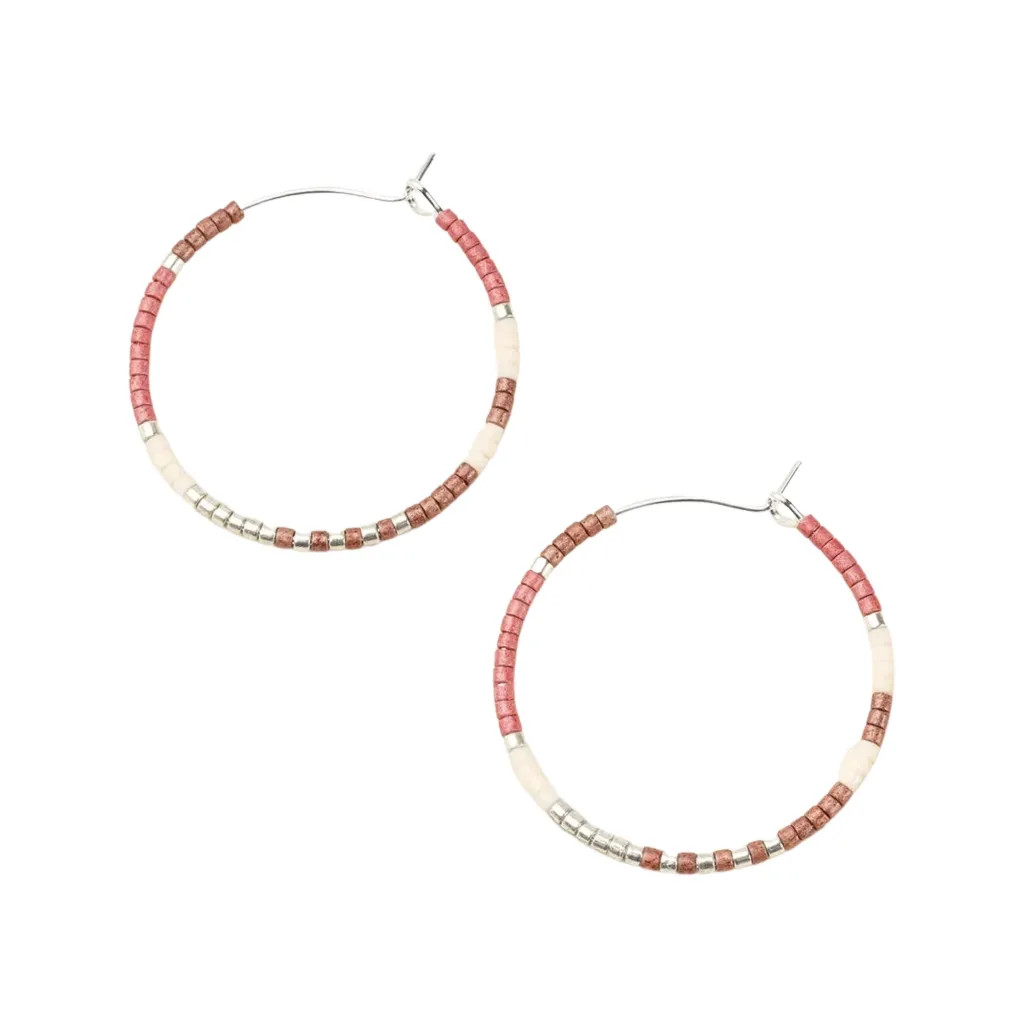 Small Miyuki Chromacolor Hoop Earring