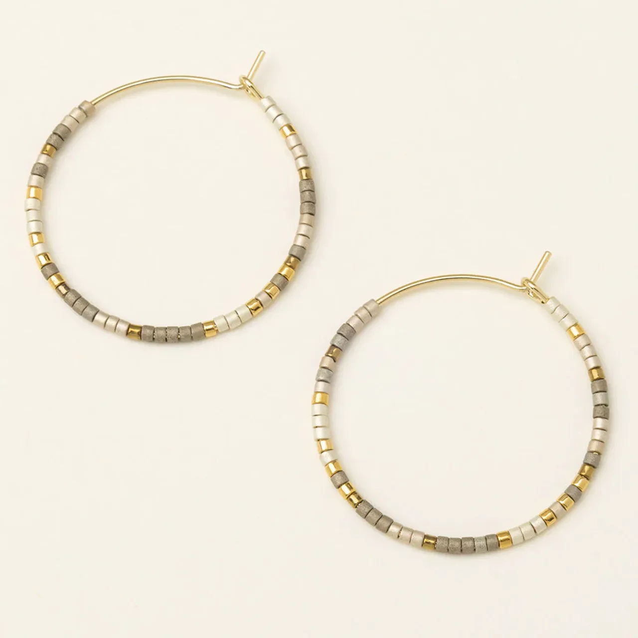 Small Miyuki Chromacolor Hoop Earring