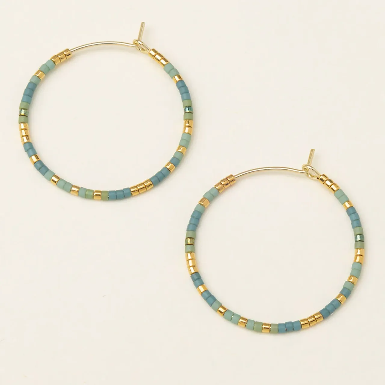 Small Miyuki Chromacolor Hoop Earring