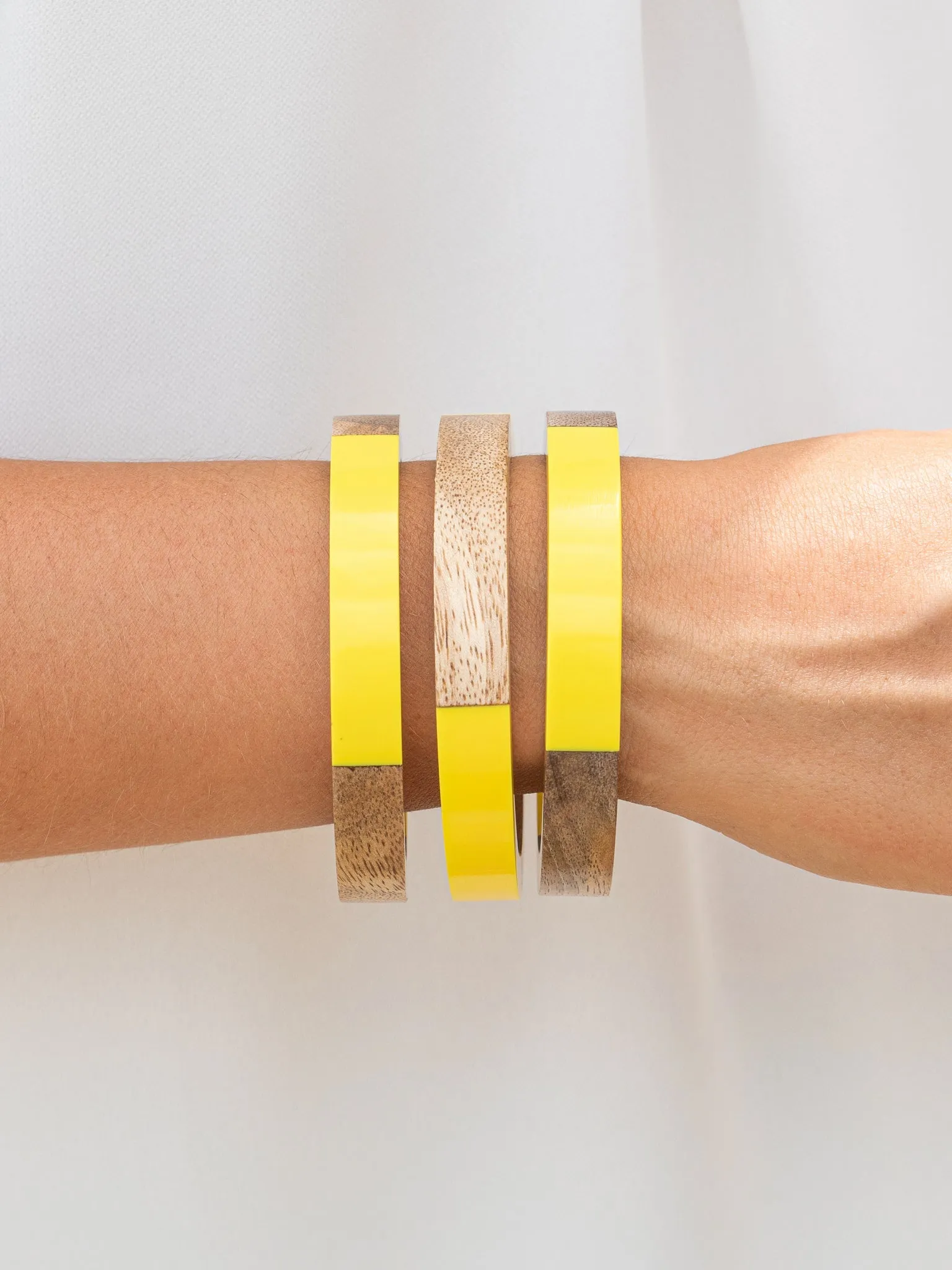 Somebody Told Me Bracelet Stack - Yellow