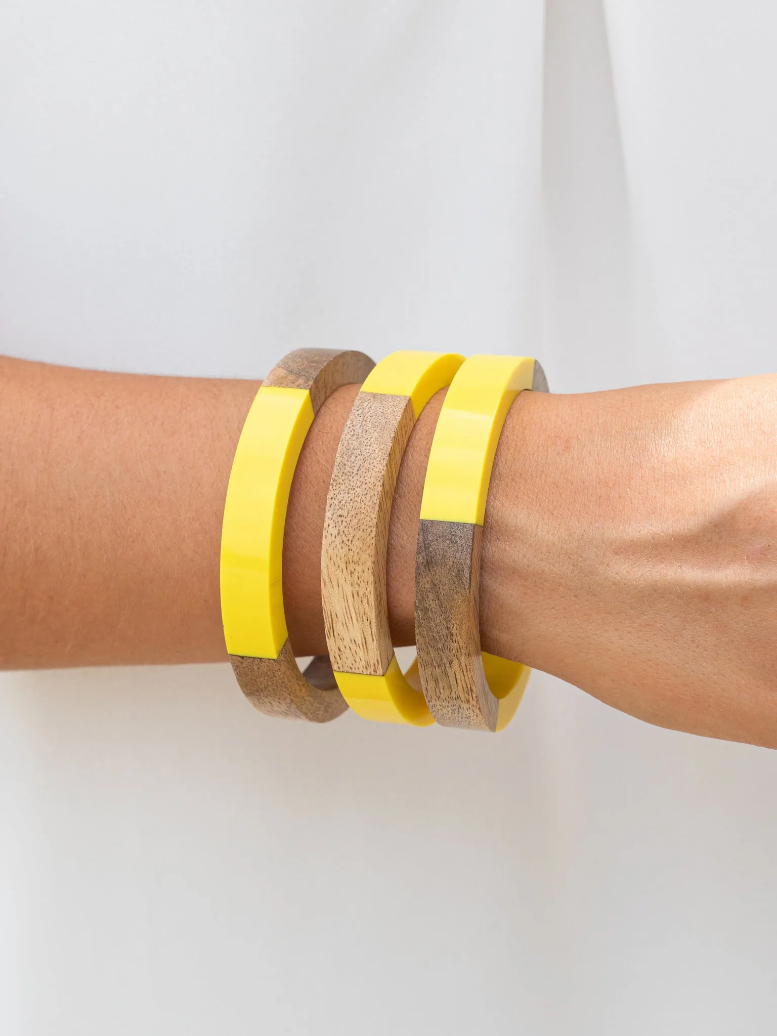 Somebody Told Me Bracelet Stack - Yellow