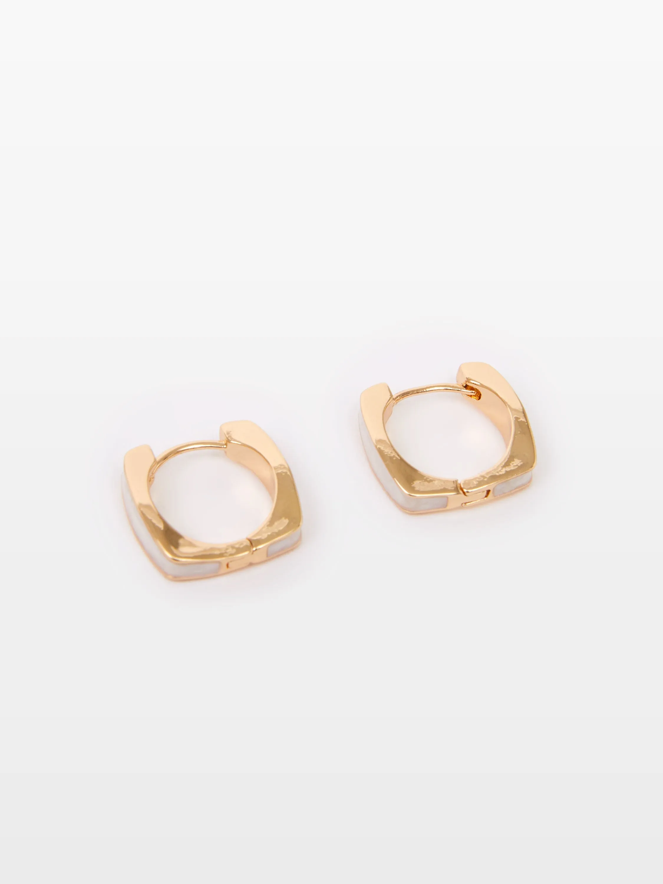 Square Huggie Hoop Earrings