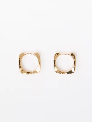 Square Huggie Hoop Earrings