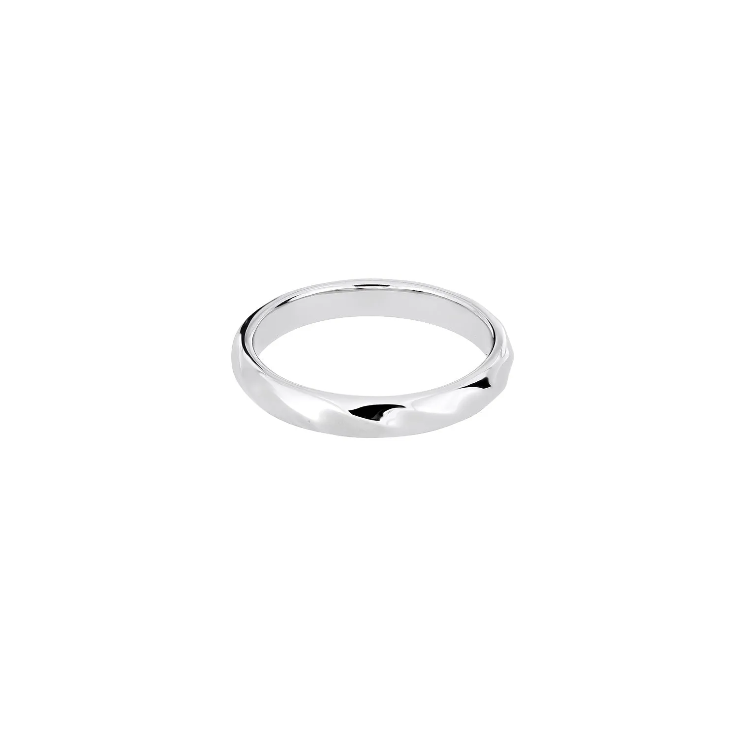 Sterling Silver Polished Twist Elements Ring