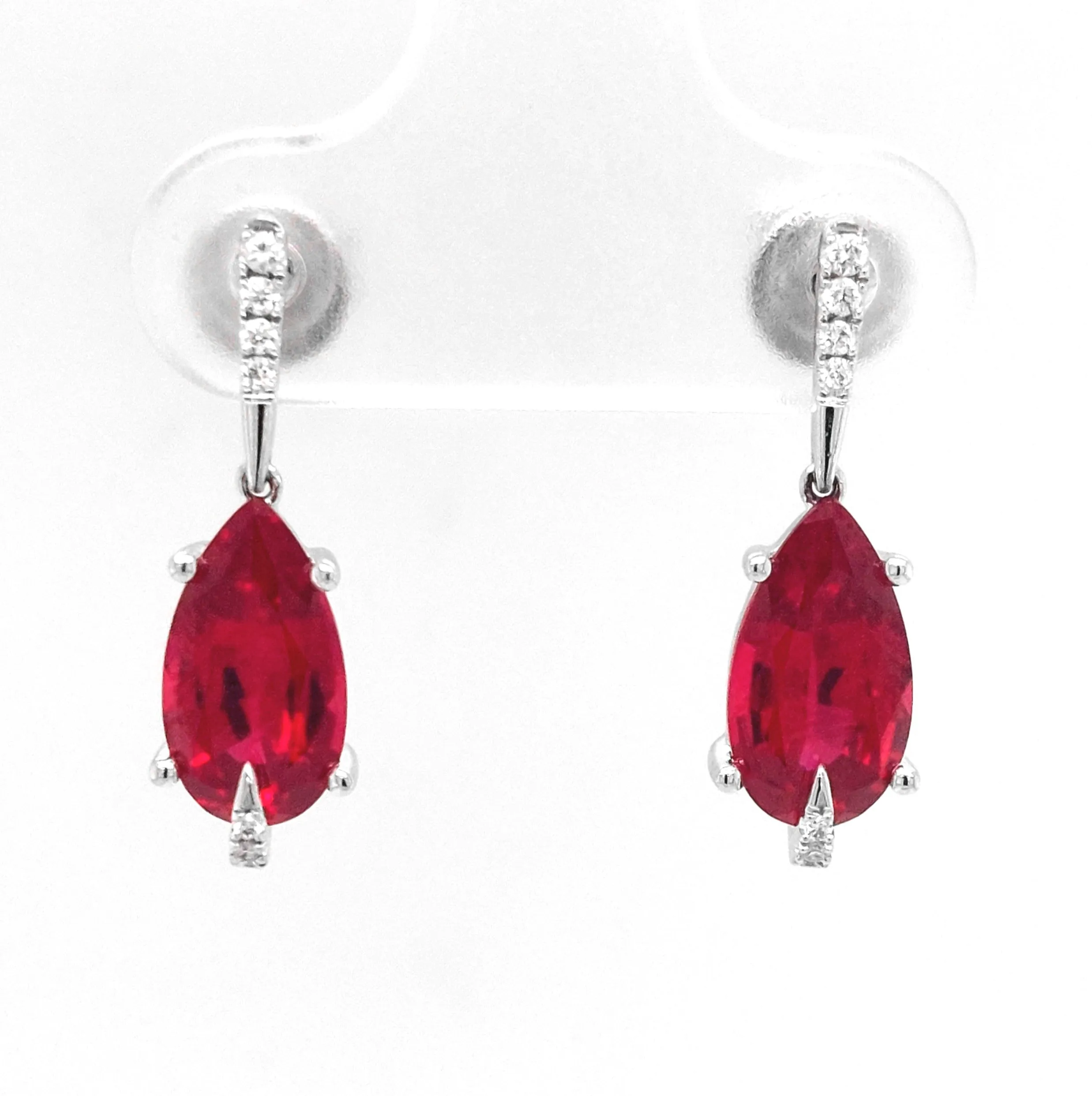 Stunning Ruby Diamond Earrings