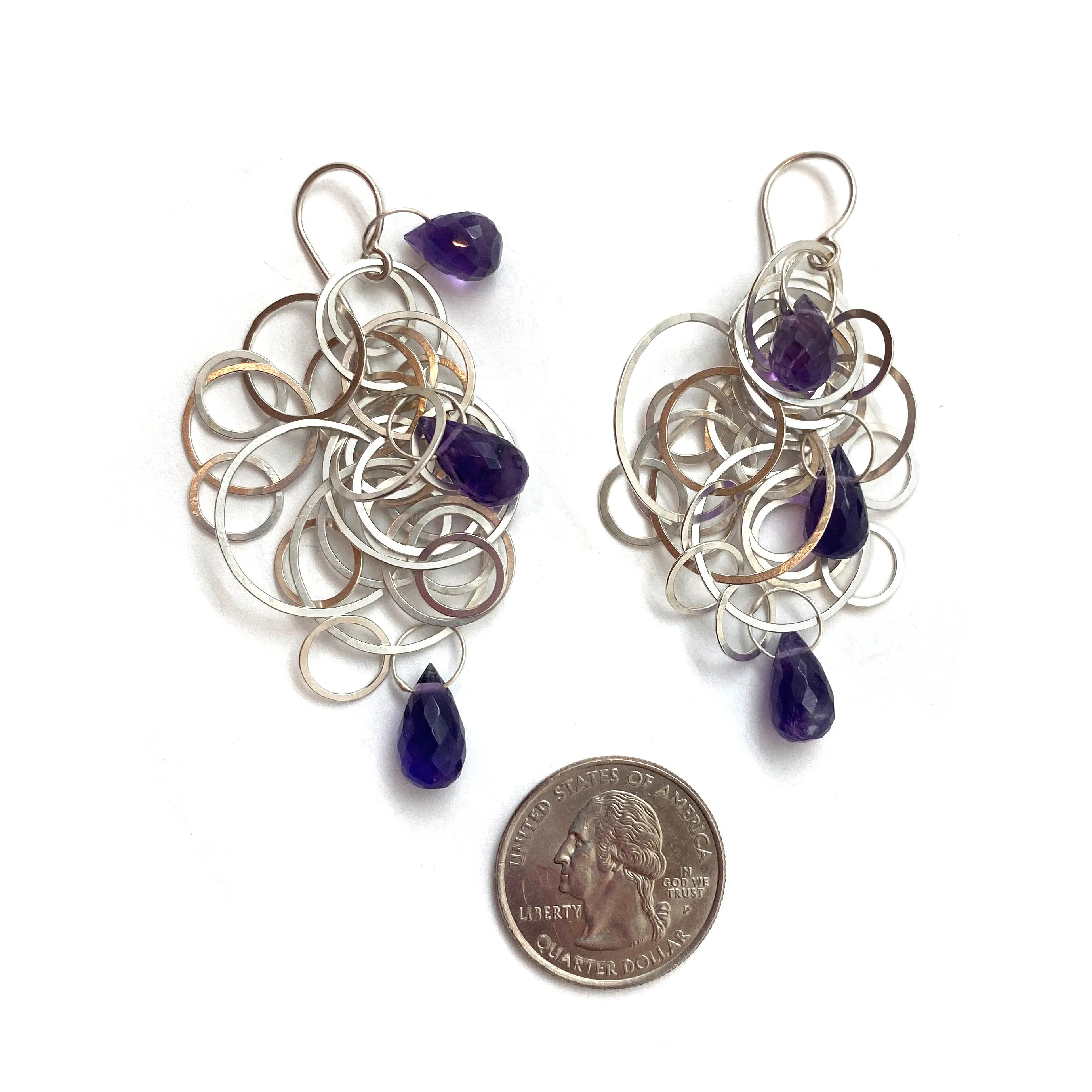 Tangle Earrings - Amethyst