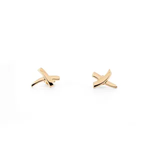 Tiffany & Co. Picasso Graffiti 'X' Studs - Yellow Gold