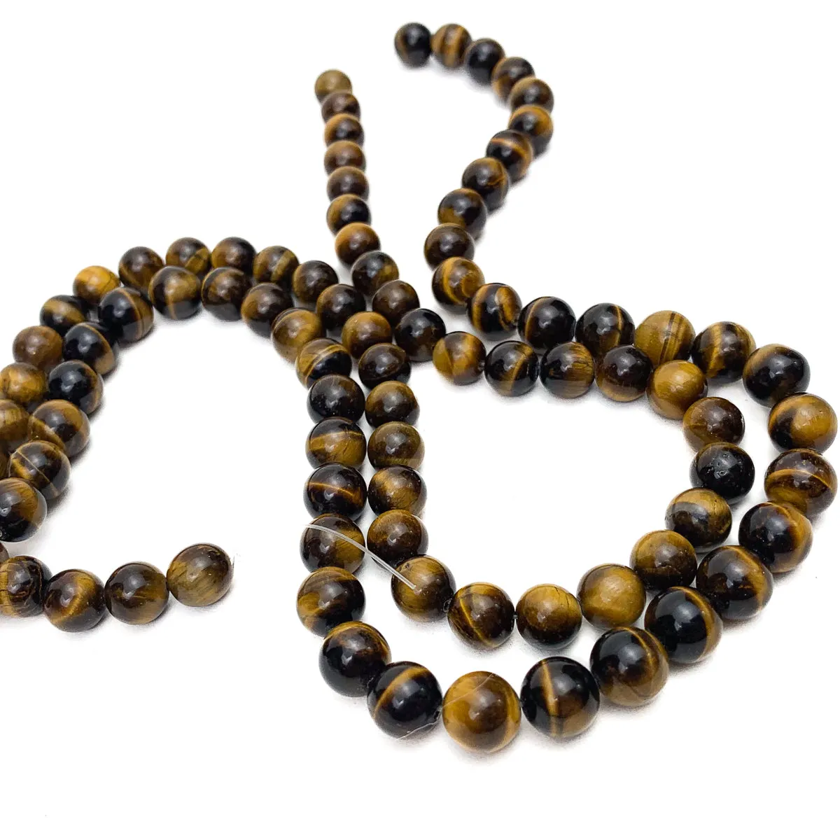 Tiger's Eye 9mm Smooth Rounds Bead Strand