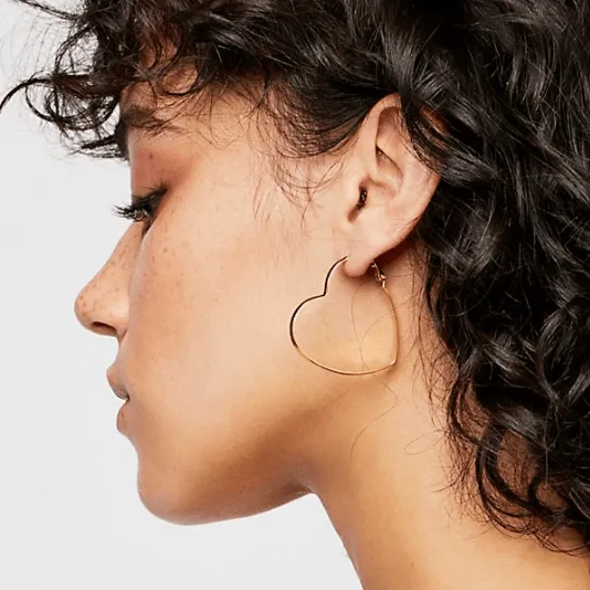 Timeless Heart Hoop Earrings