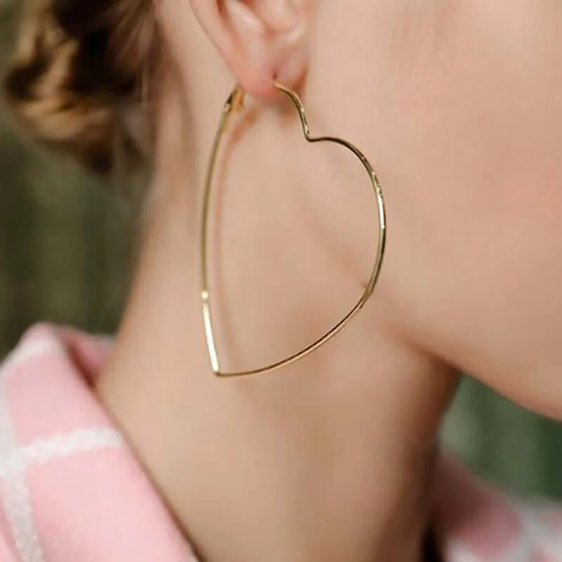 Timeless Heart Hoop Earrings