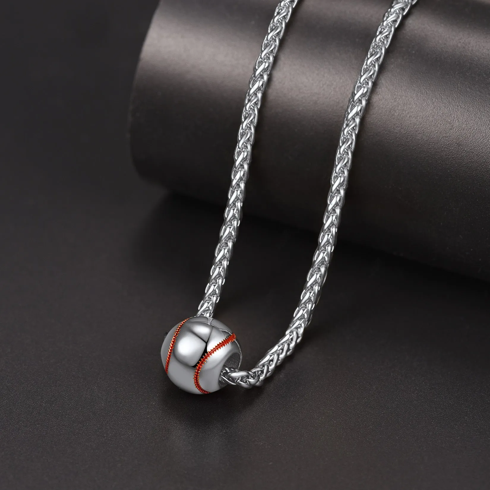 Trendy Baseball Pendant Sport Necklace Chain for Boys