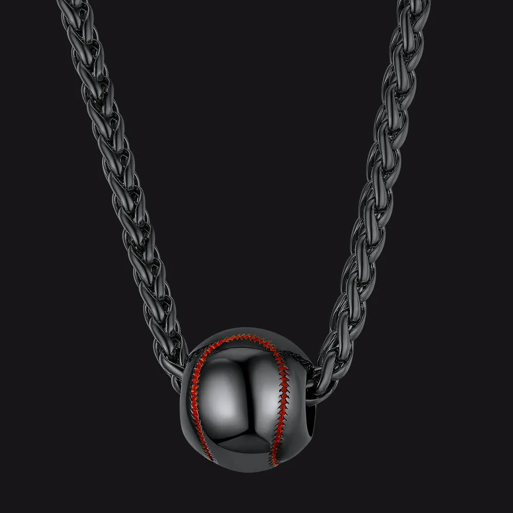 Trendy Baseball Pendant Sport Necklace Chain for Boys