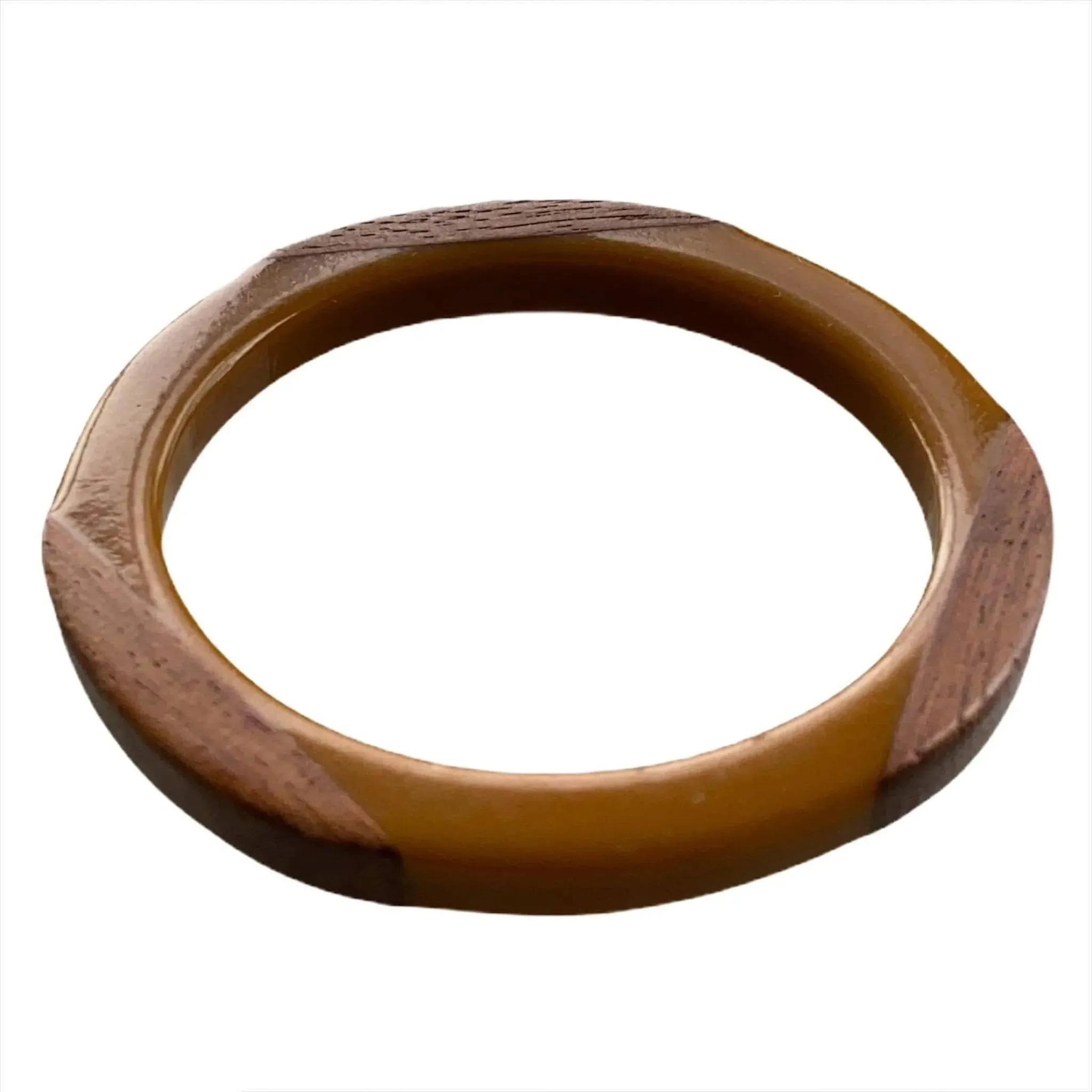 Vintage Bakelite and Wood Bangle