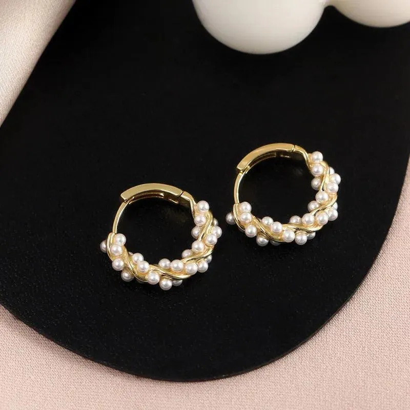 Vintage Geometric Hoop Earrings: Timeless Korean Style Jewelry Collection