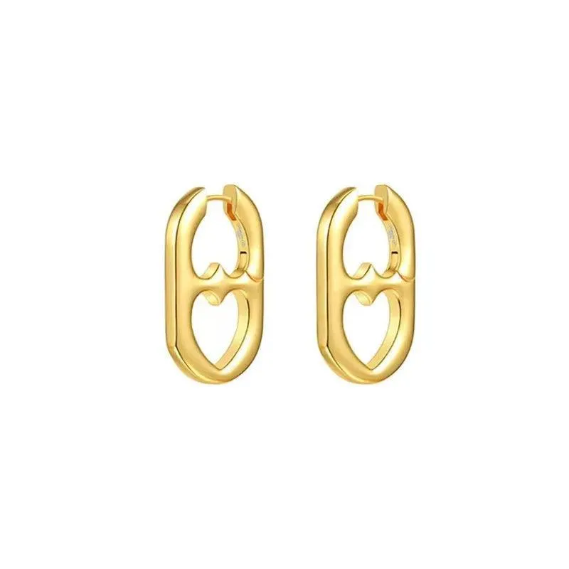 Vintage Geometric Hoop Earrings: Timeless Korean Style Jewelry Collection