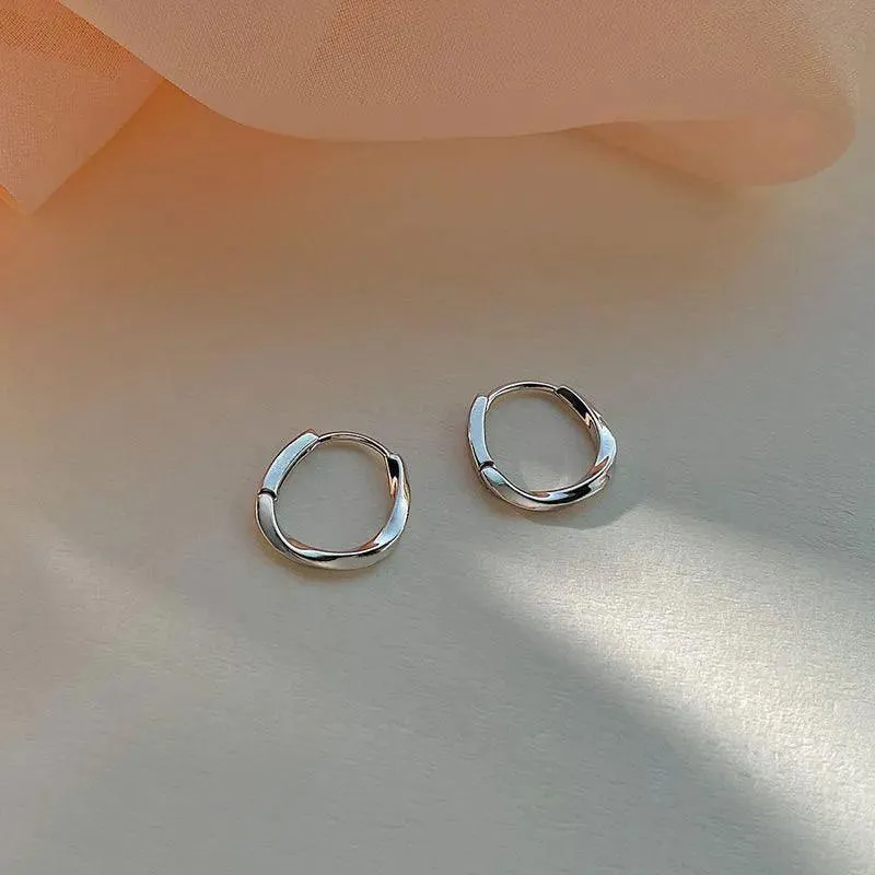 Vintage Geometric Hoop Earrings: Timeless Korean Style Jewelry Collection