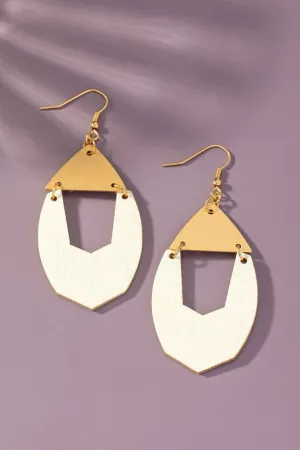 Wood Arch Drop Earrings